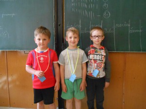 Noví budoucí školáci Martin, Ondra, Jakub
